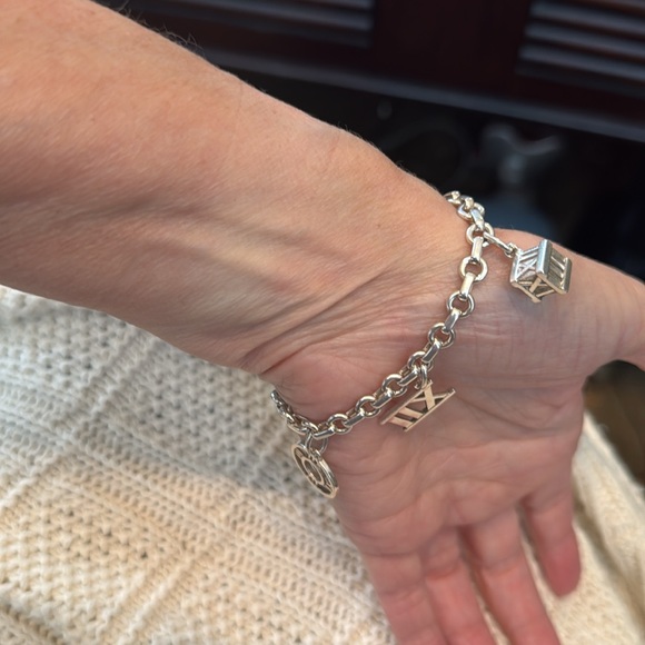 Tiffany & Co. Silver Roman Numeral Charm Bracelet - Picture 9 of 9